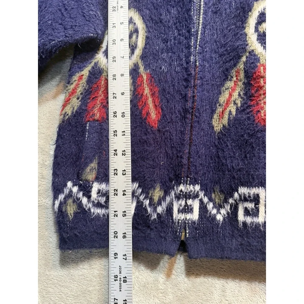 Vintage Tejidos Aly Marka 100% Wool Hooded Jacket Kids Size 4 Southwestern